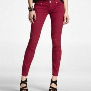 Express Burgundy Low Rise Stretch Skinny Jean (2)